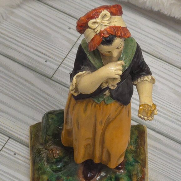 Vintage 20th Century Borghese Chalkware/Plaster Statuette - Picture 9 of 12